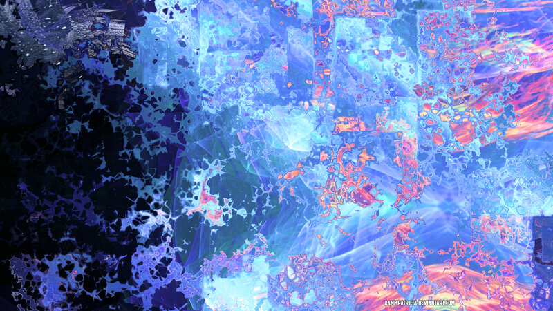 Abstract Digital Pattern — Blue, Dramatic