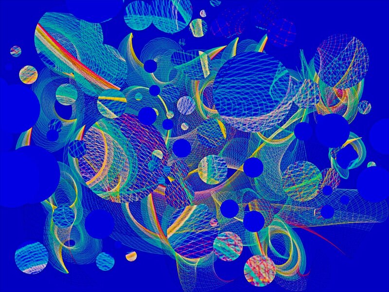 Abstract Digital Pattern — Blue, Energetic