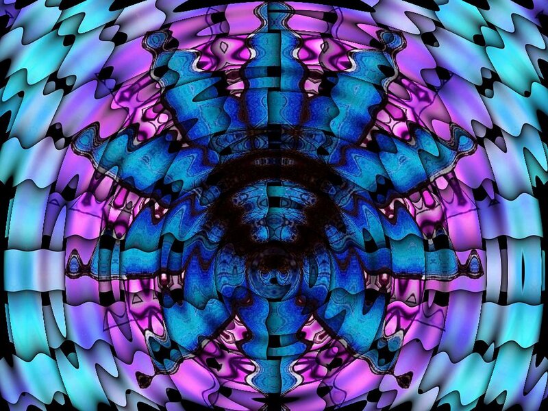 Abstract Digital Pattern — Blue, Hypnotic, Digital Art