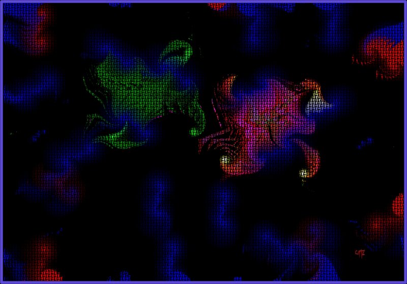 Abstract Digital Pattern — Blue, Mysterious