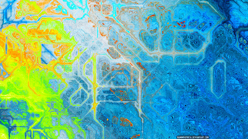 Abstract Digital Pattern — Blue, Vibrant, Digital Art, Colorful