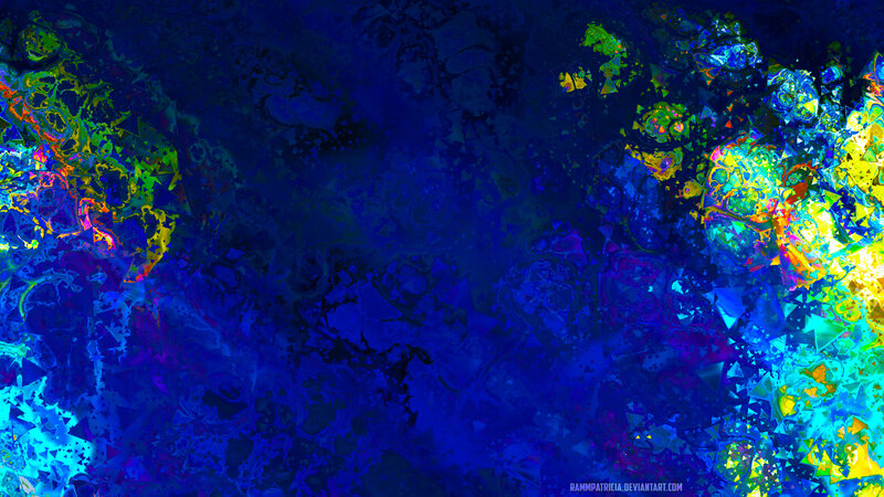 Abstract Digital Pattern — Blue, Vibrant, Digital Art
