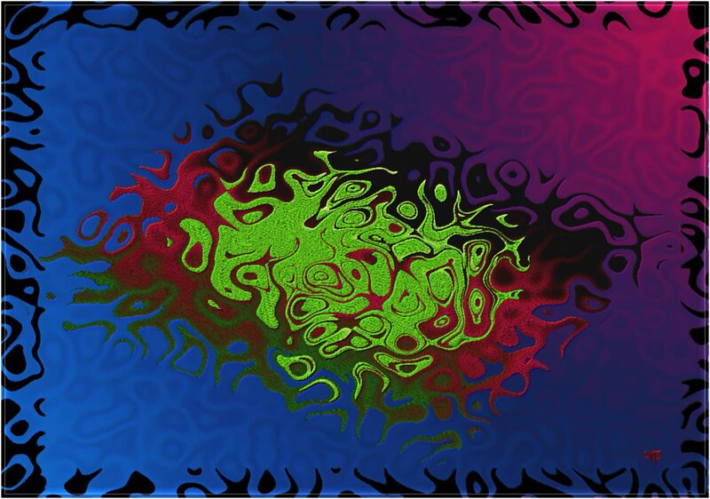 Abstract Digital Pattern — Blue, Vibrant