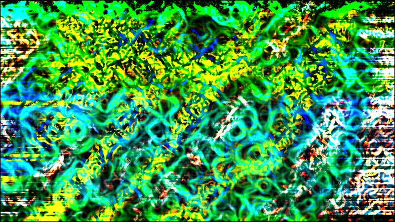 Abstract Digital Pattern — Green, Chaotic, Digital Art