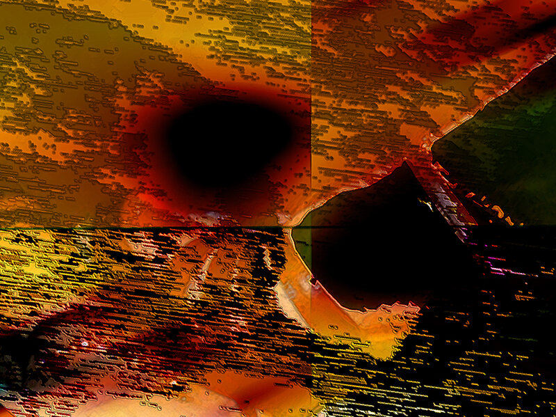 Abstract Digital Pattern — Orange