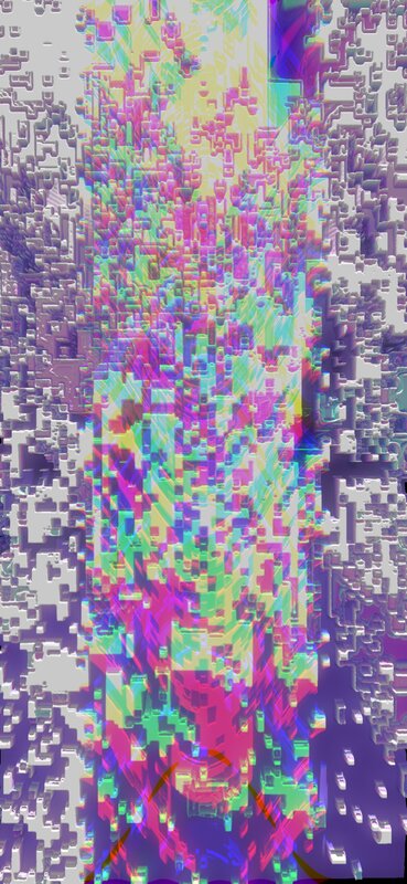 Abstract Digital Pattern — Purple, Chaotic