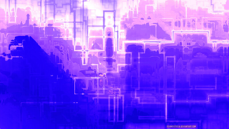 Abstract Digital Pattern — Purple, Futuristic