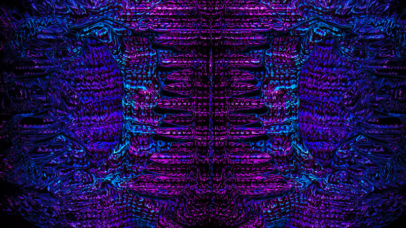 Abstract Digital Pattern — Purple, Hypnotic, Digital Art, Blue