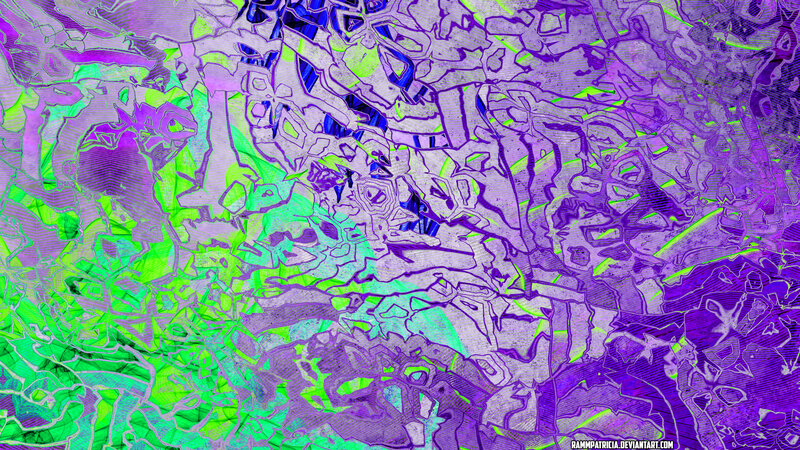 Abstract Digital Pattern — Purple, Vibrant, Digital Art