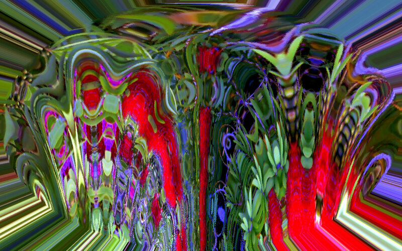 Abstract Digital Pattern — Red, Chaotic