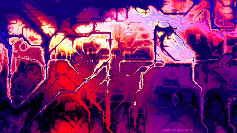 Abstract Digital Pattern — Red, Dramatic