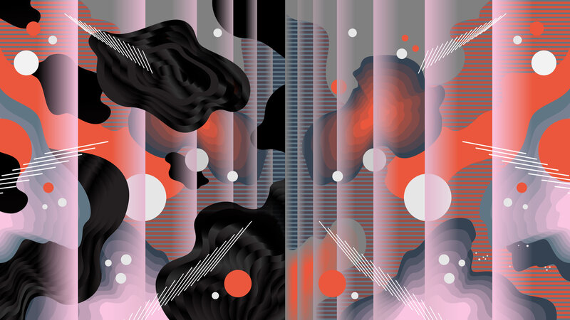 Abstract Digital Pattern — Red, Dynamic