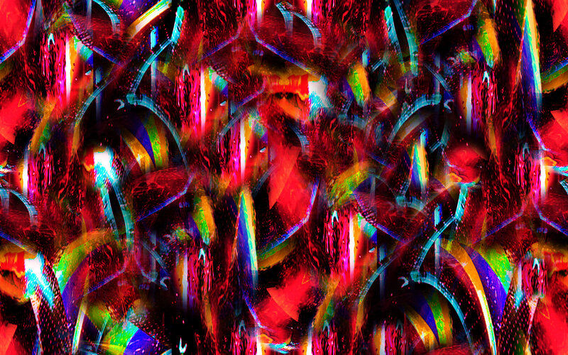 Abstract Digital Pattern — Red, Energetic