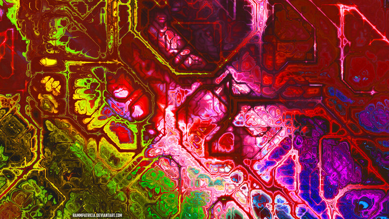 Abstract Digital Pattern — Red, Vibrant, Digital Art