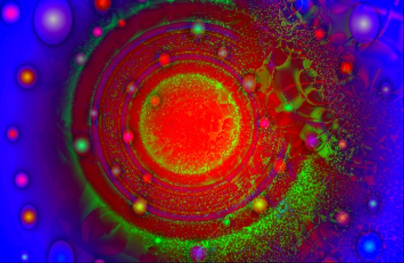 Abstract Digital Pattern — Red, Vibrant
