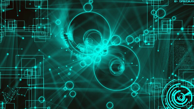 Abstract Digital Pattern — Teal, Futuristic