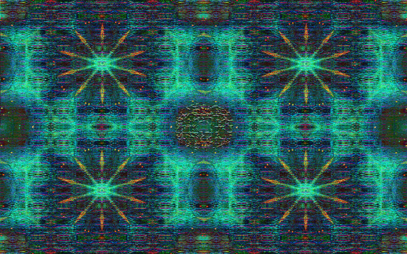 Abstract Digital Pattern — Teal, Hypnotic
