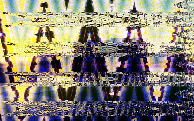 Abstract Digital Pattern — Yellow, Chaotic