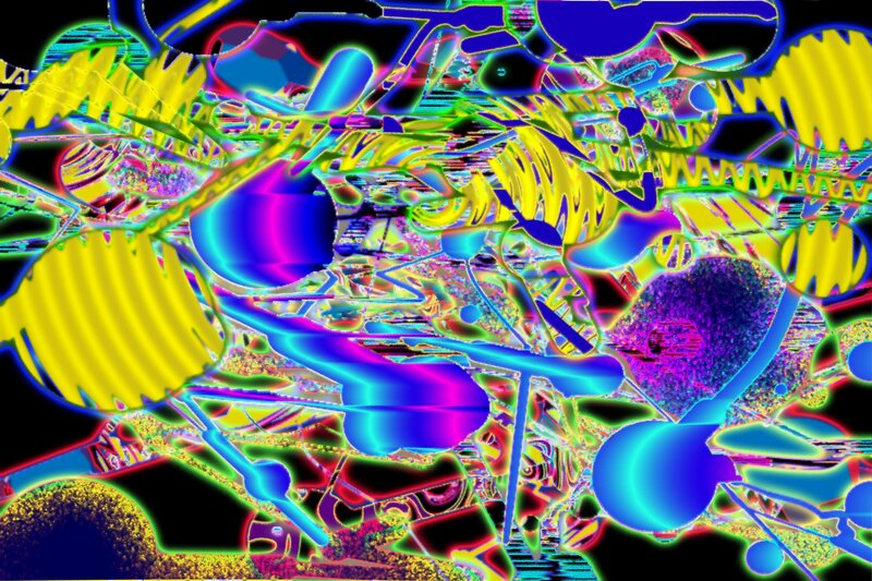 Abstract Digital Pattern — Yellow