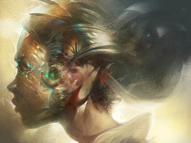 abstract digital portrait