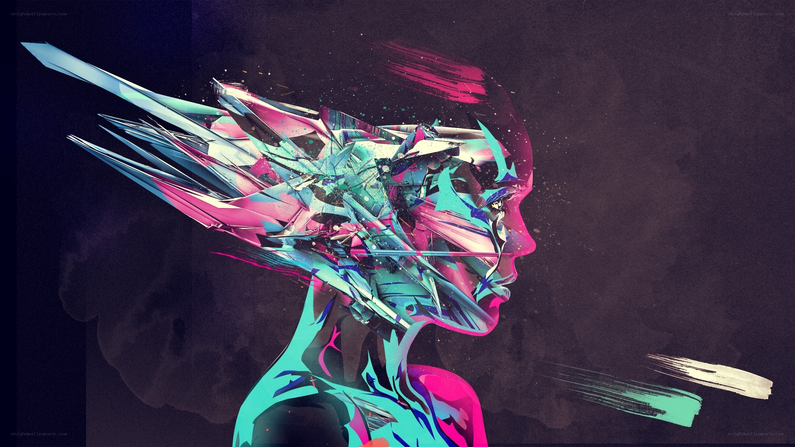 abstract digital portrait art