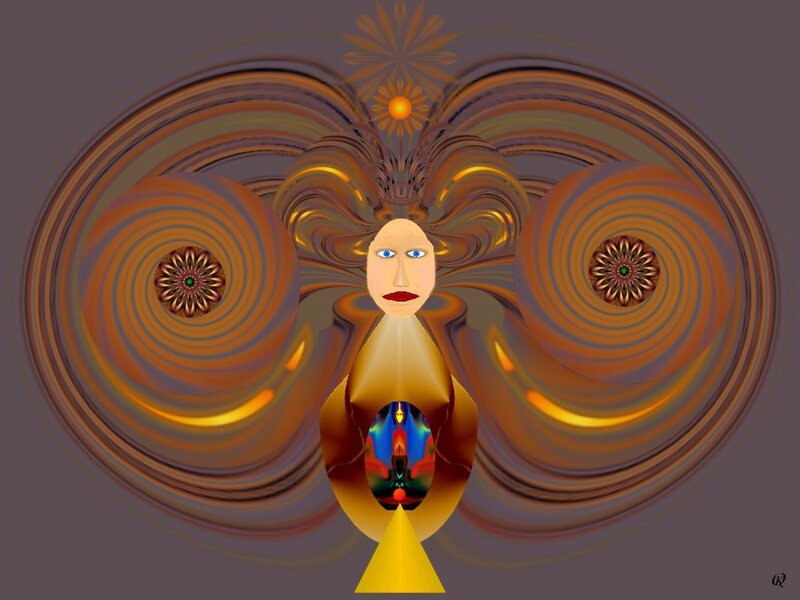 Abstract Digital Portrait — Brown