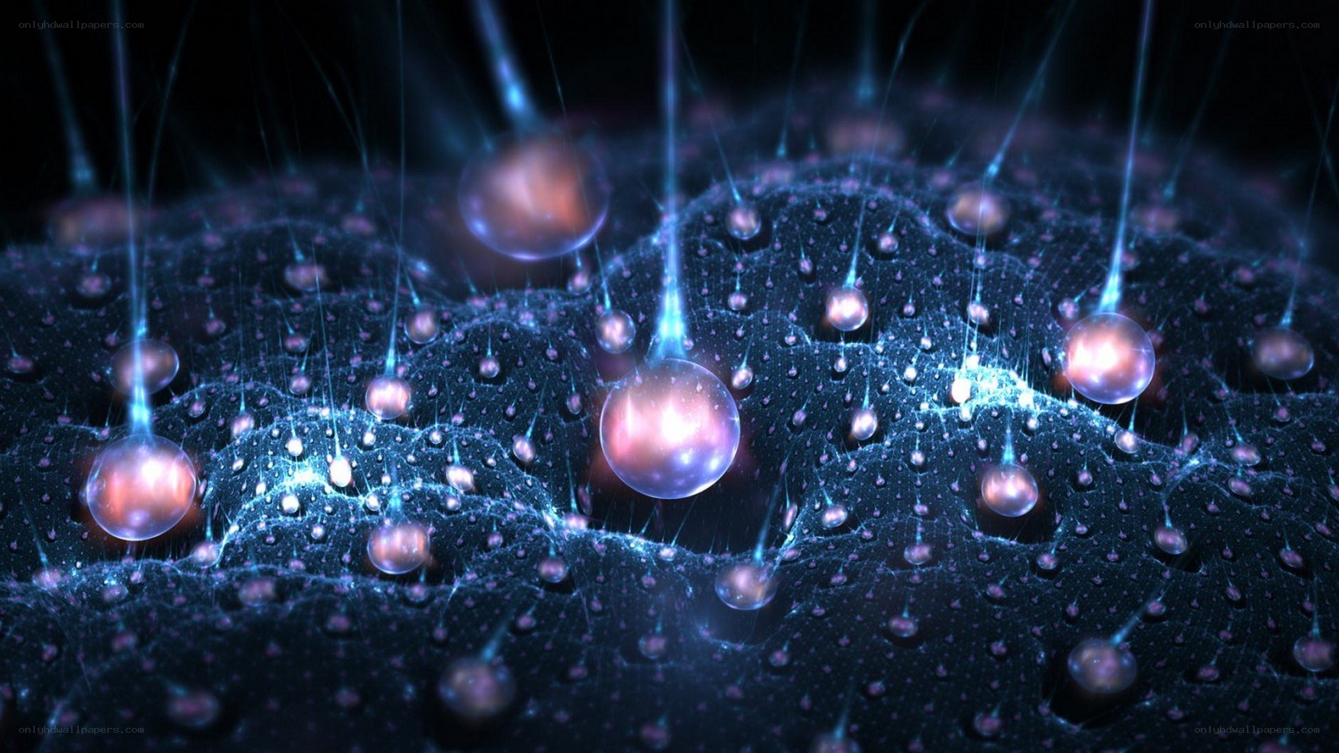 abstract digital raindrops