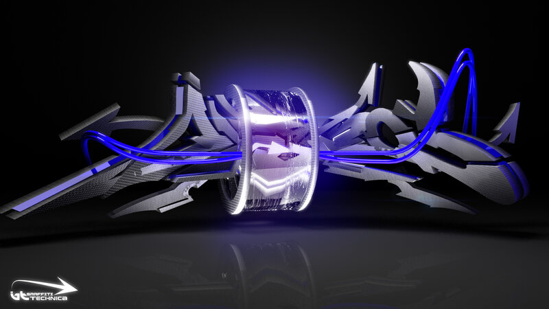 Abstract Digital Sculpture — Black