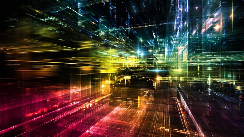 Abstract Digital Space — Yellow