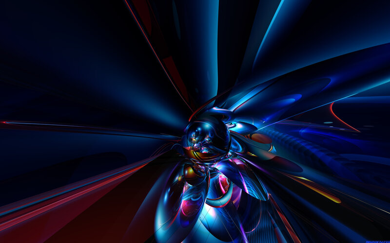 Abstract Digital Sphere — Blue