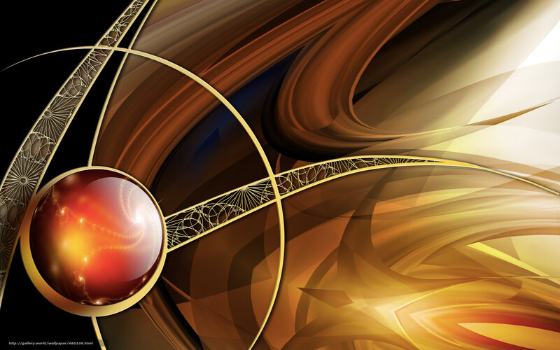 Abstract Digital Sphere — Brown