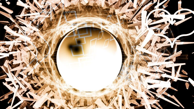 Abstract Digital Sphere — Gold