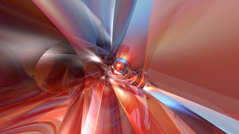 Abstract Digital Sphere — Red