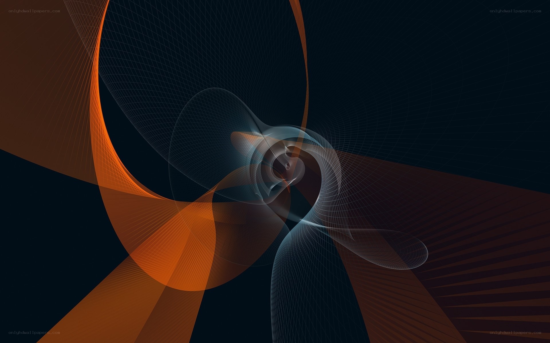 Abstract digital spiral art