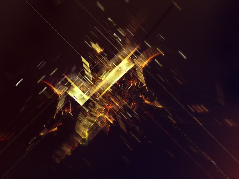 Abstract Digital Structure — Black, Dramatic