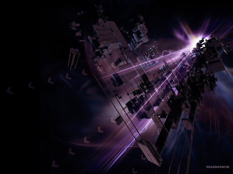 Abstract Digital Structure — Purple