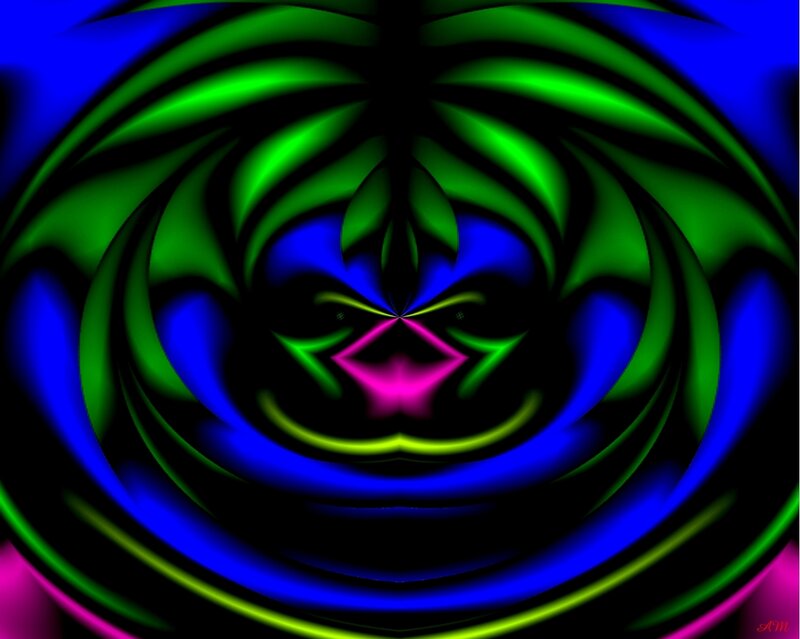 Abstract Digital Swirl — Blue, Hypnotic