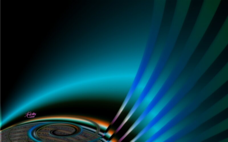Abstract Digital Swirl — Blue