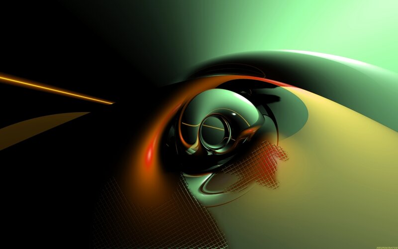 Abstract Digital Swirl — Green