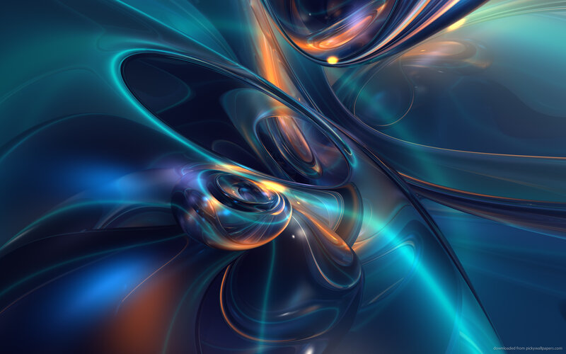 Abstract Digital Swirls — Blue, Dynamic