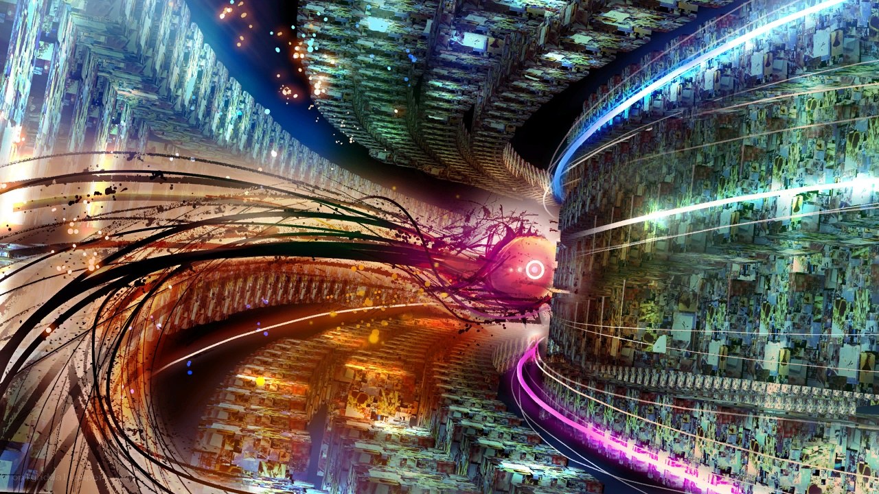 abstract digital tunnel