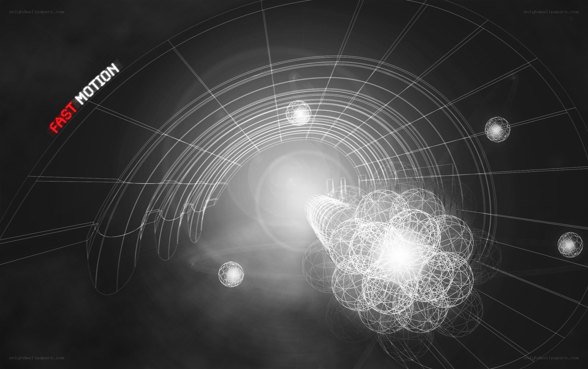 abstract digital tunnel animation