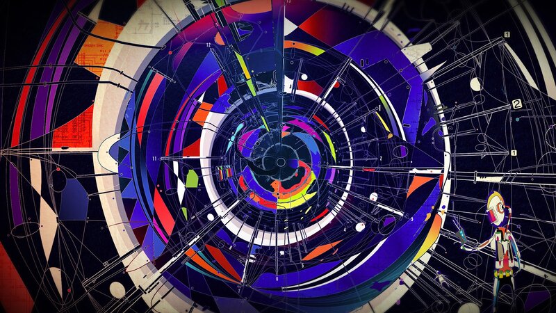 abstract digital tunnel artwork