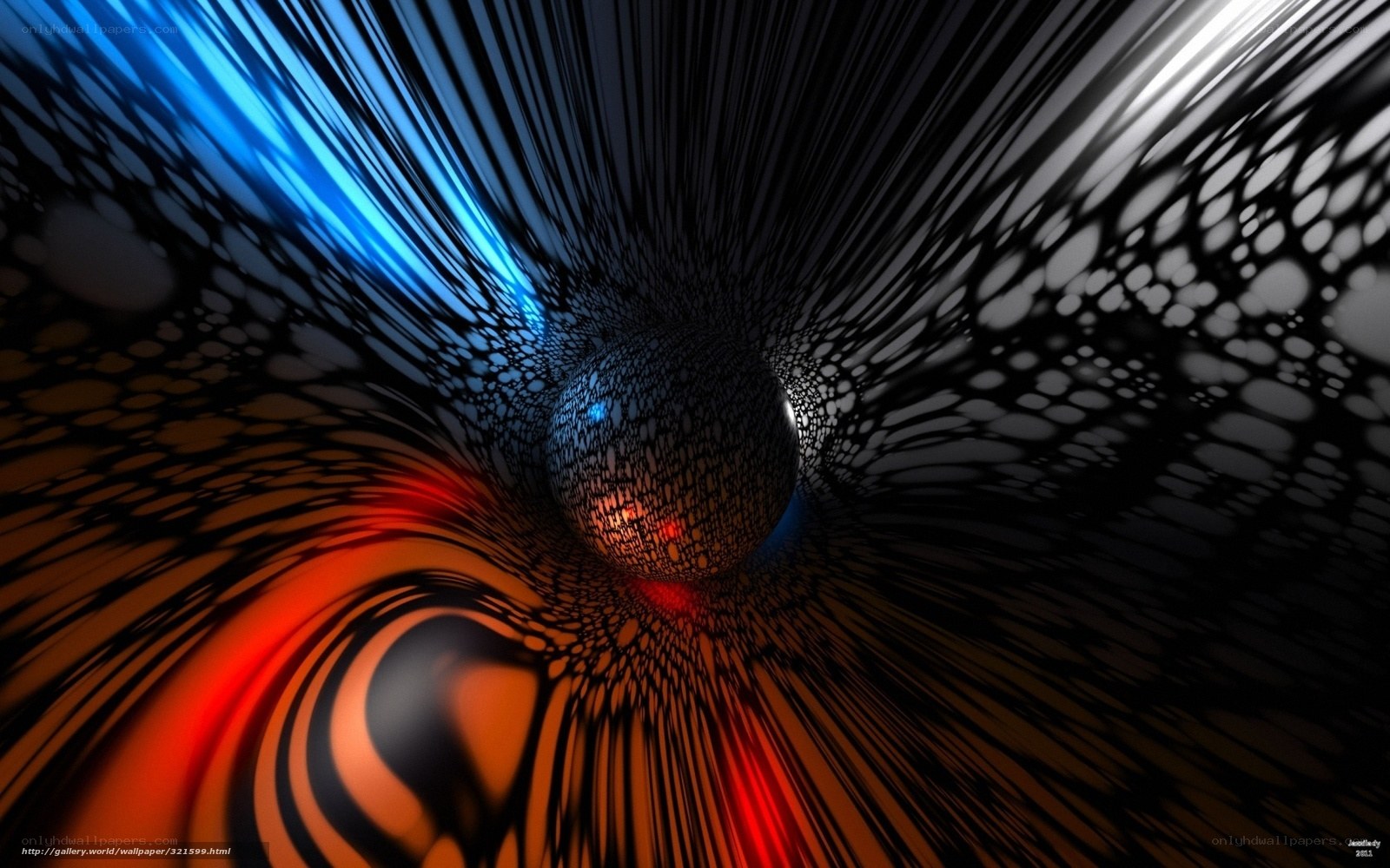 abstract digital tunnel artwork