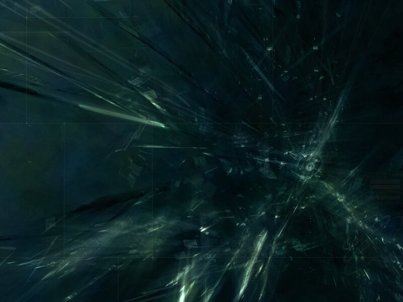 Abstract Digital Tunnel — Black, Dark, Digital Art