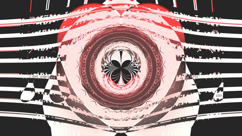 Abstract Digital Tunnel — Black, Hypnotic