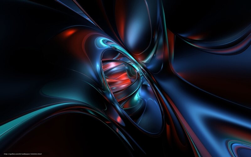 Abstract Digital Tunnel — Blue, Dramatic, Digital Art, Light