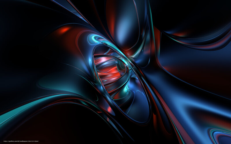 Abstract Digital Tunnel — Blue, Dramatic, Digital Art