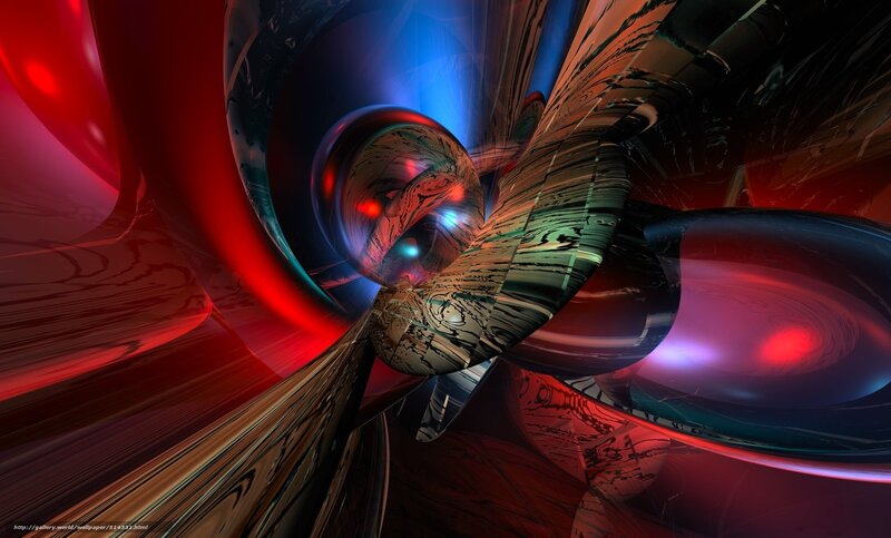 Abstract Digital Tunnel — Red, Dramatic, Digital Art