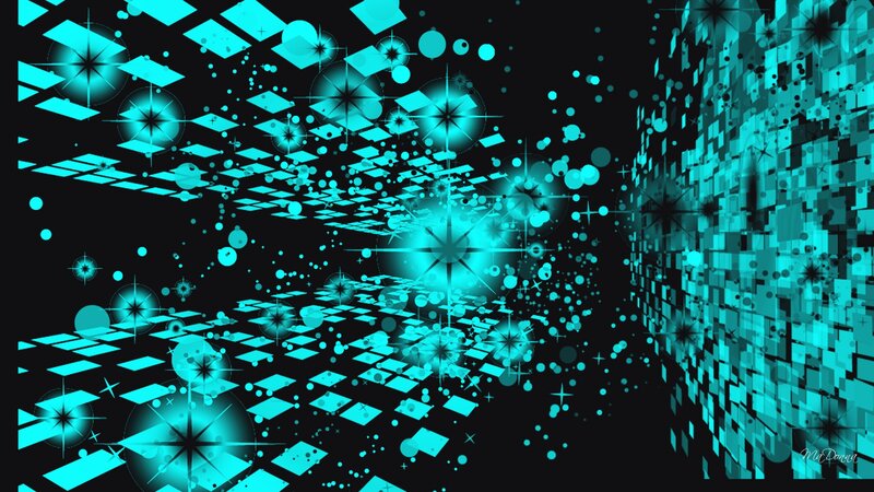 Abstract Digital Tunnel — Teal, Dynamic